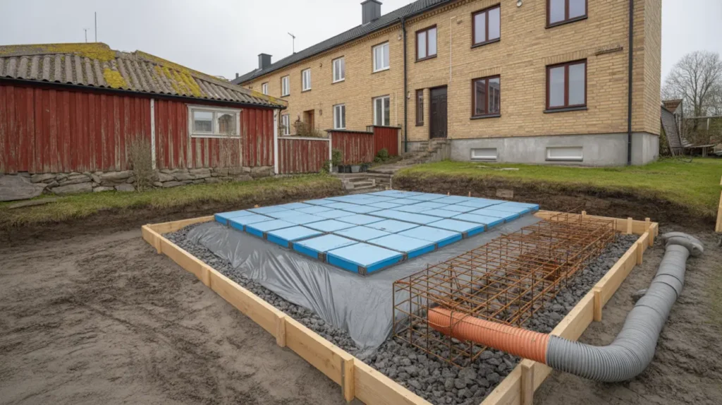 schakt och grundl ggning f r attefallshus i akalla kista