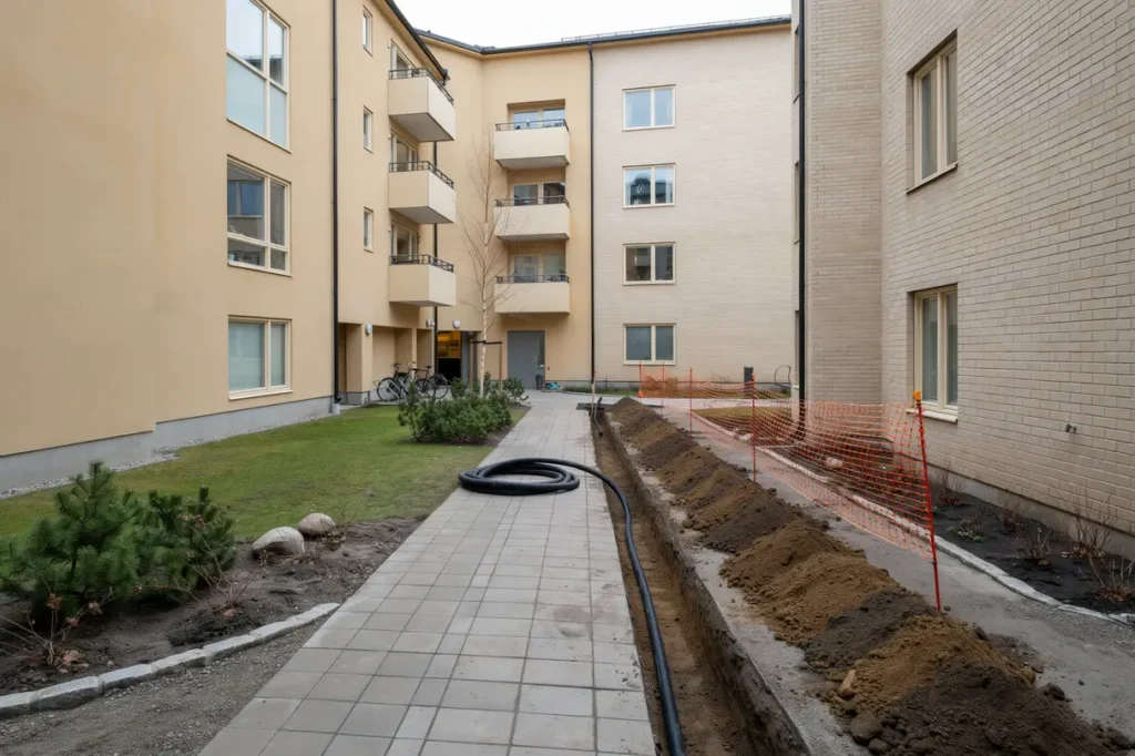 schakt och markarbeten f r fiberkanalisation i husby kista