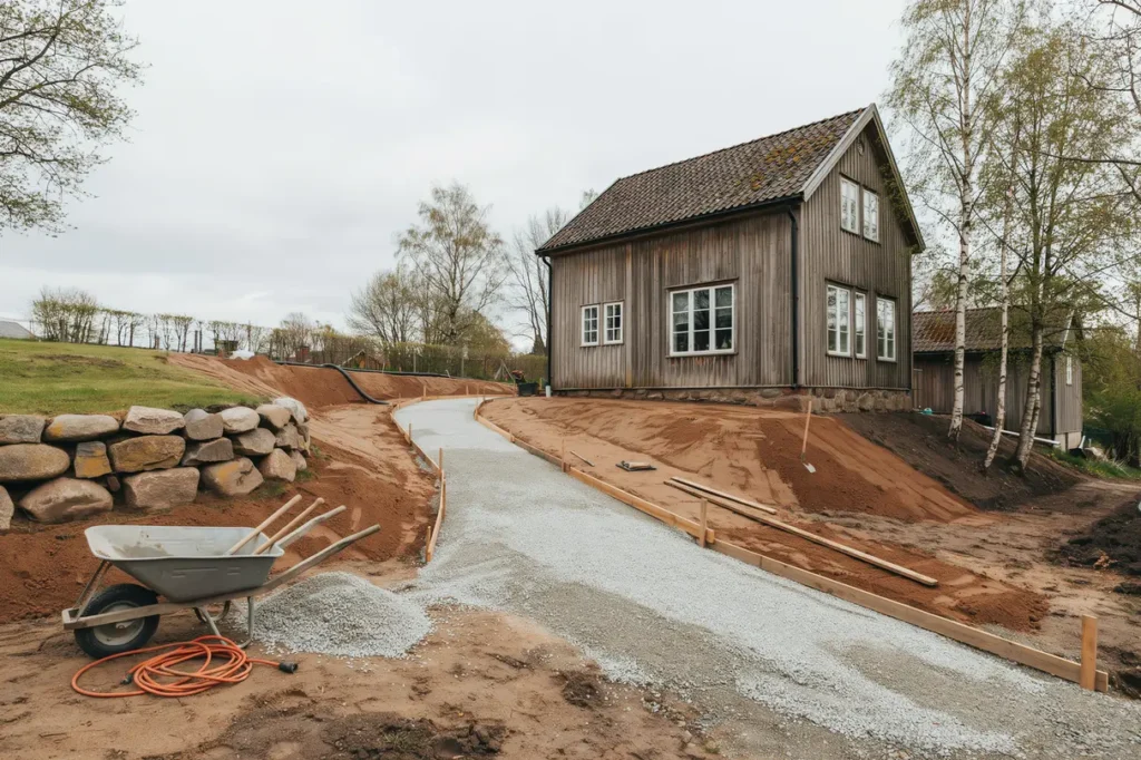 tomtplanering f r villa gare s skapar du r tt lutningar g ngytor och ytor f r framtida projekt