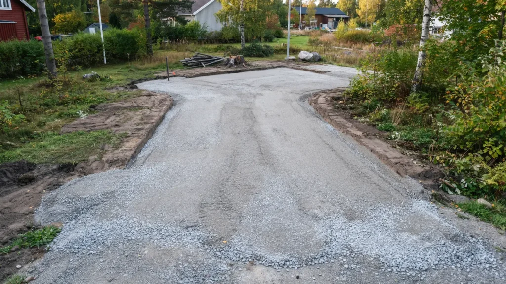 markutj mning och anl ggning av k rbana f r lastbilstrafik
